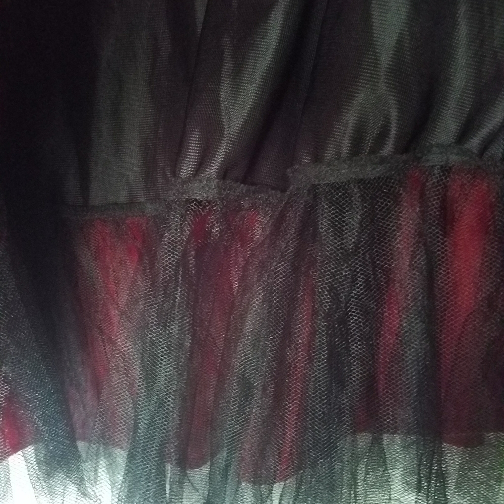 Ruby Rox Red Pinup Style Strapless Dress - Picture 3 of 5